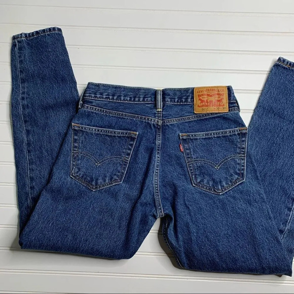 Levis 505 Straight Leg High Rise Jeans Vintage Fit - Picture 3 of 11